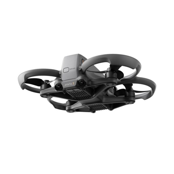 DJI Avata 2 drone hovering with obstacle avoidance and safety features active