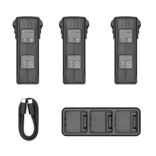 DJI Mavic 3 Enterprise Series Battery Kit with two intelligent flight batteries and efficient charging hub for professional drone use and extended flight time."